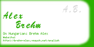 alex brehm business card